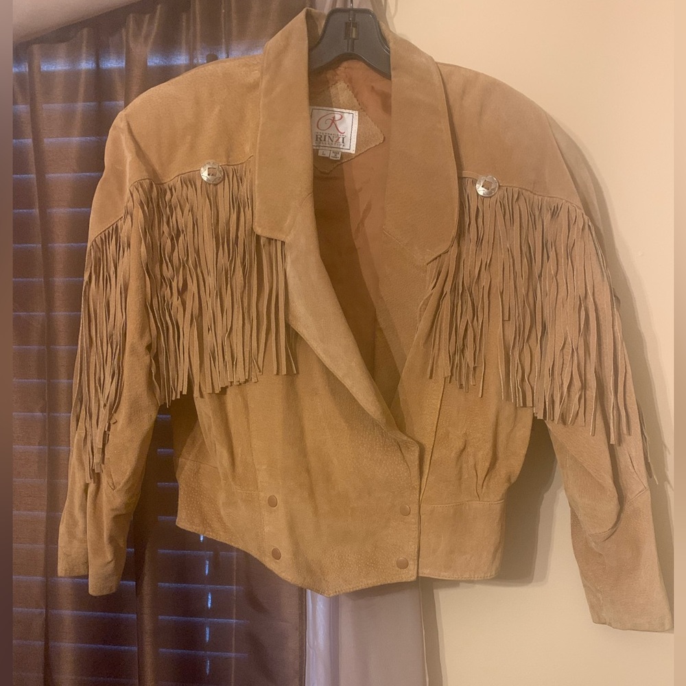 🔥Vintage Suede Western Style Fringe Jacket 🧥